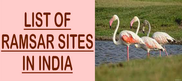 Four more sites of India were added to the Ramsar list