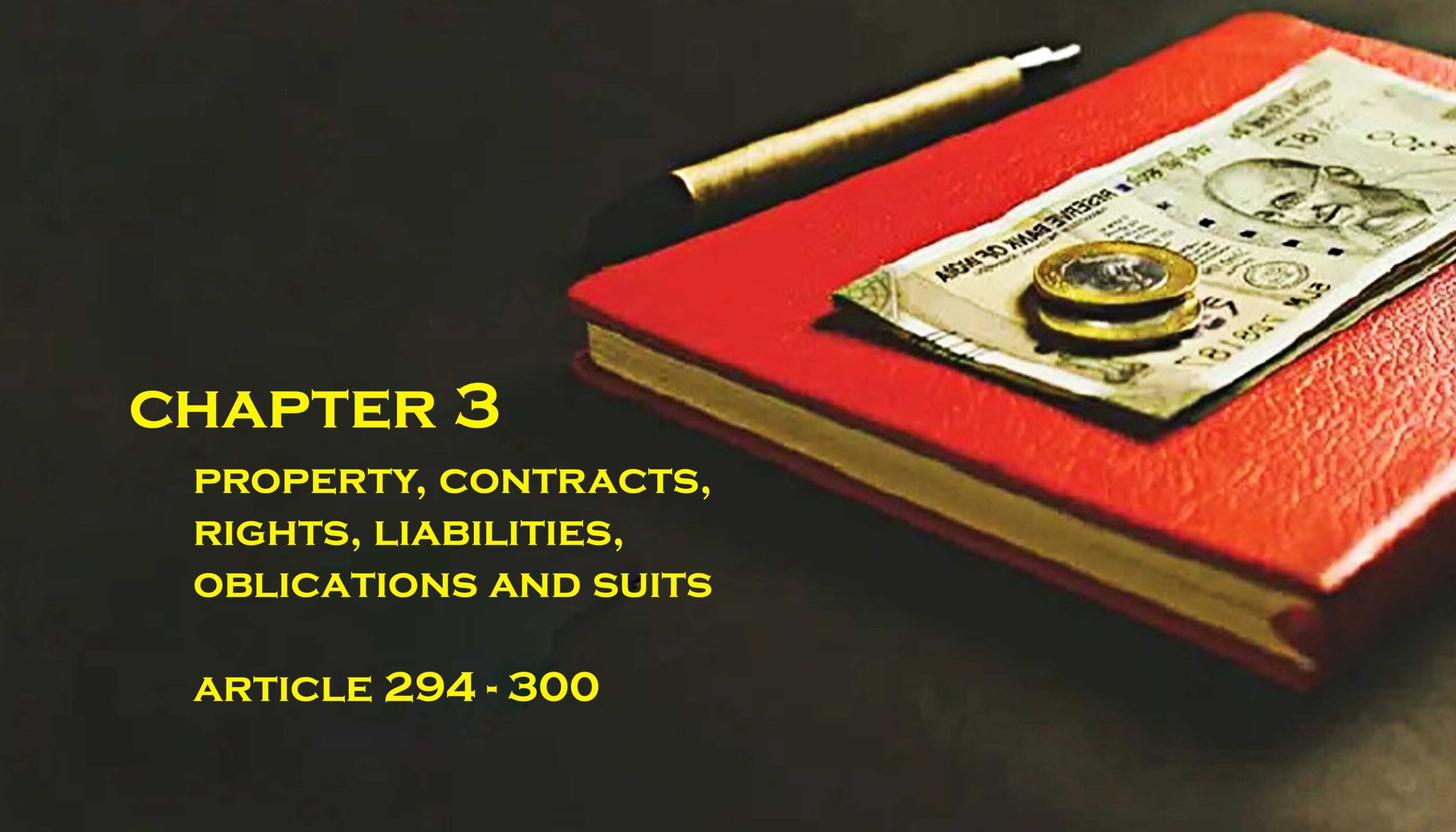 Chapter III – Property, Contracts, Rights, Liabilities, Obligations and Suits (Article 294 – 300)