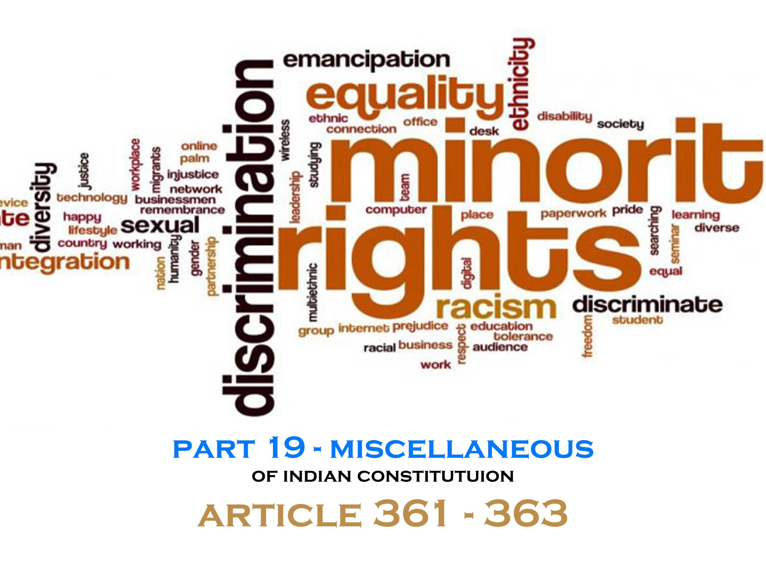 Part 19 – Miscellaneous (Article 361 – 363)